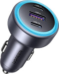 UGREEN USB C Car Charger, 30W 3-Port