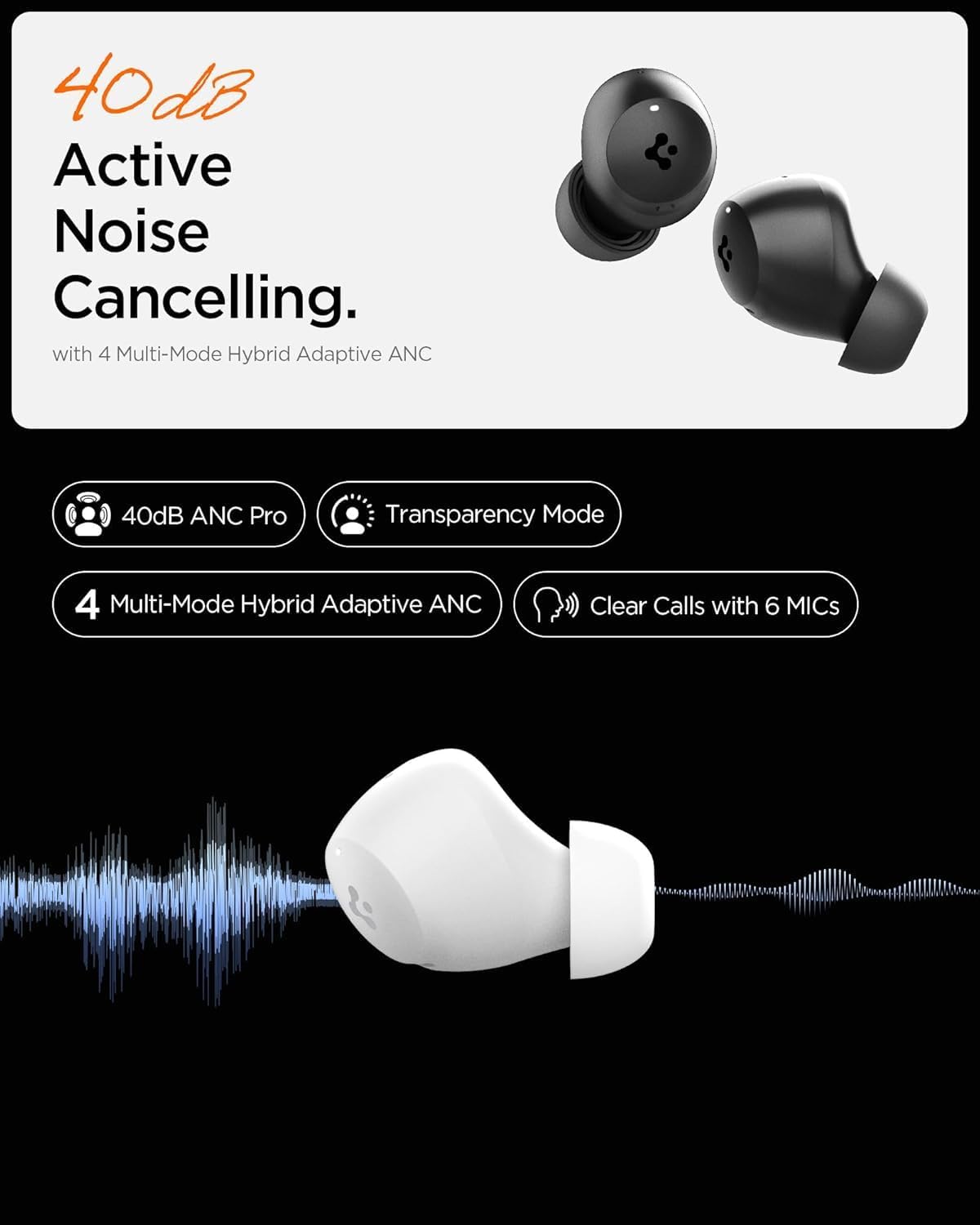 Spigen True Wireless In Ear Earbuds SA-TW P10,