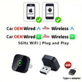 EKIY 2in1 Wireless CarPlay Dongle Wireless Android Auto Adapter AI Smart Box Car Intelligent Systems For Car With Wired CarPlay