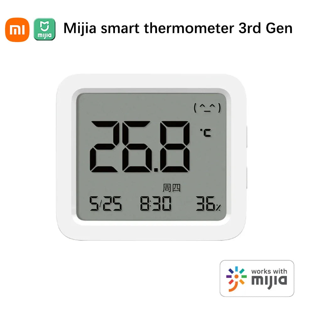 Xiaomi Mijia Smart Bluetooth Thermometer 3 Mesh LCD Wireless Electric Digital Hygrometer Temperature Humidity Works with Mijia