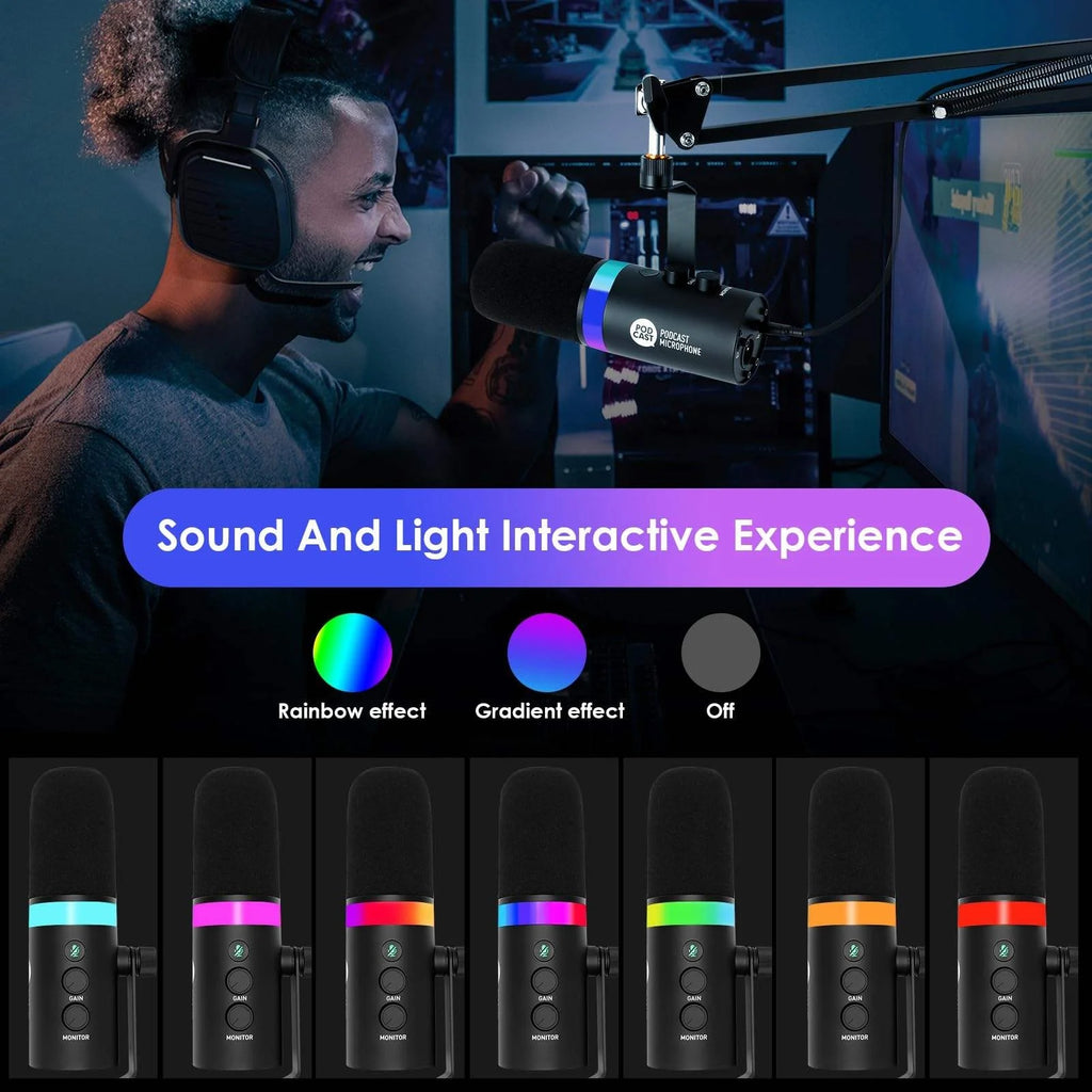 NV7 XLR/USB Dynamic Microphone Kit RGB