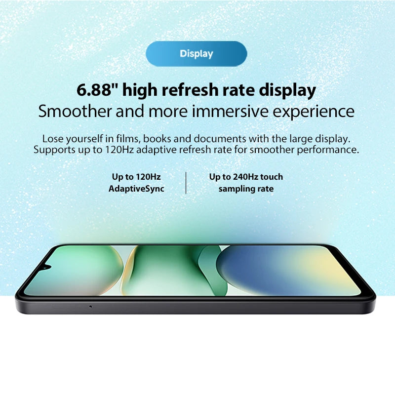 Global Version Xiaomi Redmi A5 No NFC  120Hz Display 32MP Camera Android 15 Cellphone 5200mAh Large Battery 6.88"