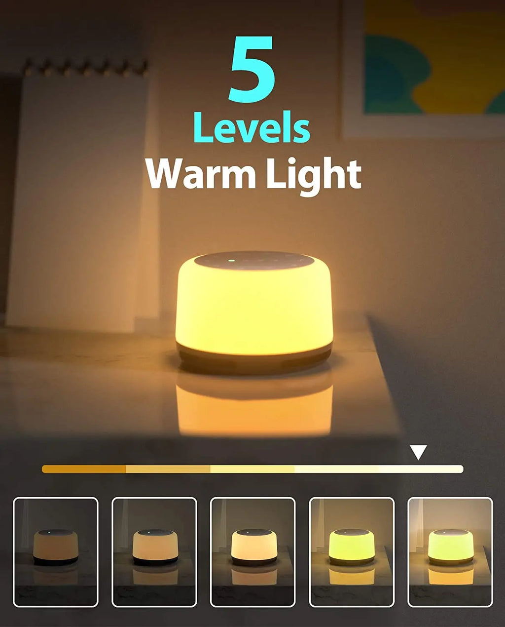 Upgraded Portable White Noise Sound Machine with Mood Light  Sleep Sound Therapy with RGB Night Light for Baby